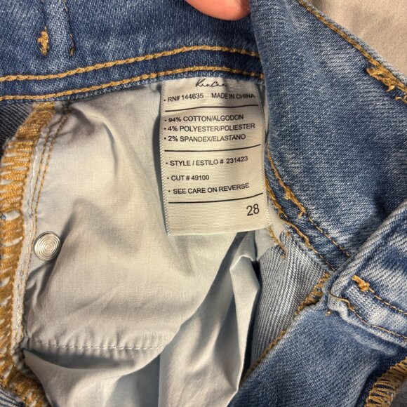 KanCan Mid Rise Bootcut Jeans Women’s Double Button Frayed Hem Denim - Picture 8 of 13